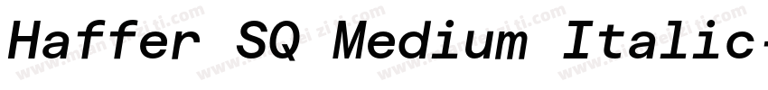 Haffer SQ Medium Italic字体转换